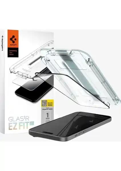 Spigen iPhone 15 Pro Uyumlu Cam Ekran Koruyucu İnce ve Güçlü Koruma Sağlar