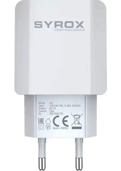 Syrox J52 Hızlı USB Şarj Adaptörü Günlük Kullanım ve Güvenlik Özellikleri