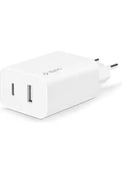Ttec Smartcharger Duo USB-C ve USB-A Bağlantılı Seyahat ve Günlük Kullanım İçin Güvenilir Şarj Çözümü