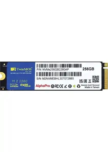 TwinMos 256GB NVMe Gen3 M.2 SSD: Yüksek Hız ve Güvenilirlik Sunan Depolama Çözümü