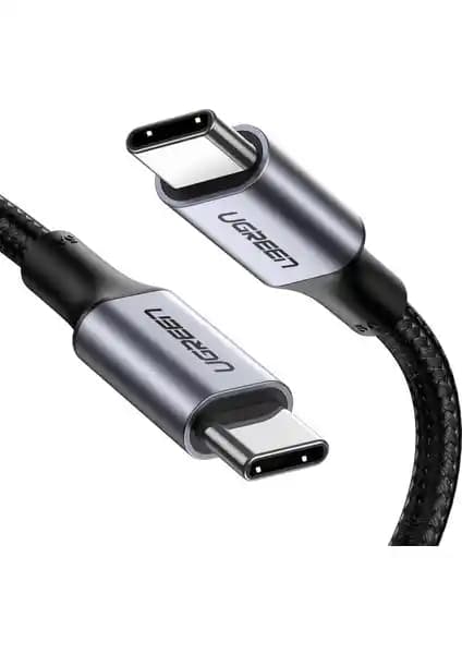 Ugreen USB-C 100W 5A QC PD örgülü şarj ve veri kablosu yüksek performanslı