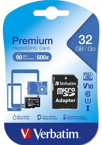Verbatim Micro SDHC 32 GB Hafıza Kartı Yüksek Performans ve Güvenilirlik Özellikleri