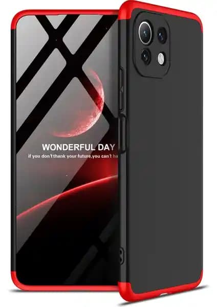 Xiaomi Mi 11 Lite için 3 Parça 360 Ays Kapak Kılıf Üstün Koruma ve Şık Tasarım