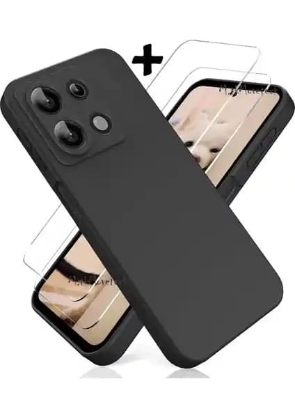 Xiaomi Redmi Note 13 Pro için dayanıklı ve şık kılıf ile ekran koruyucu seti