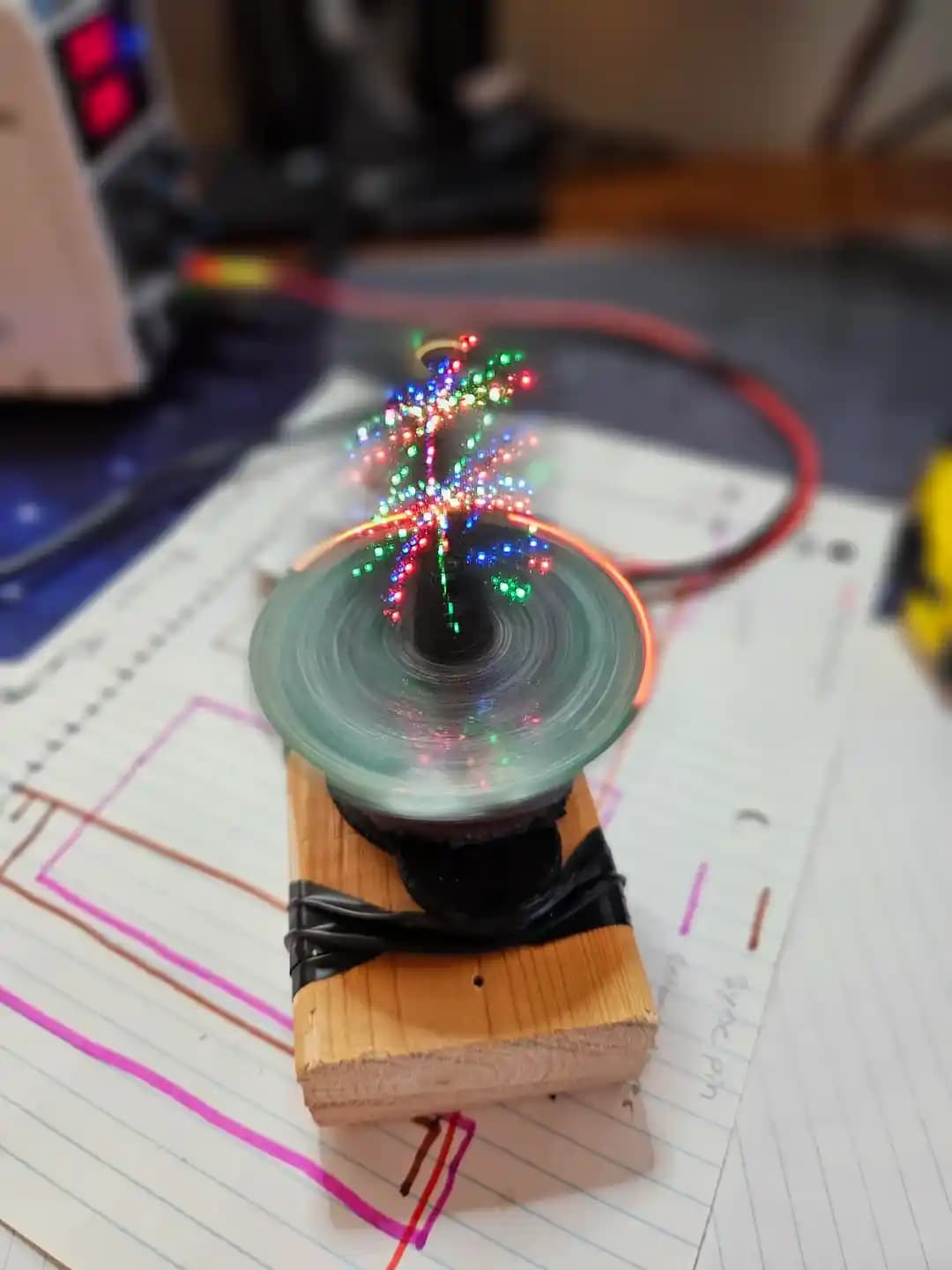 Dönen RGB LED Ekran Teknolojisi ve POV ile Üç Boyutlu Görüntü Oluşumu