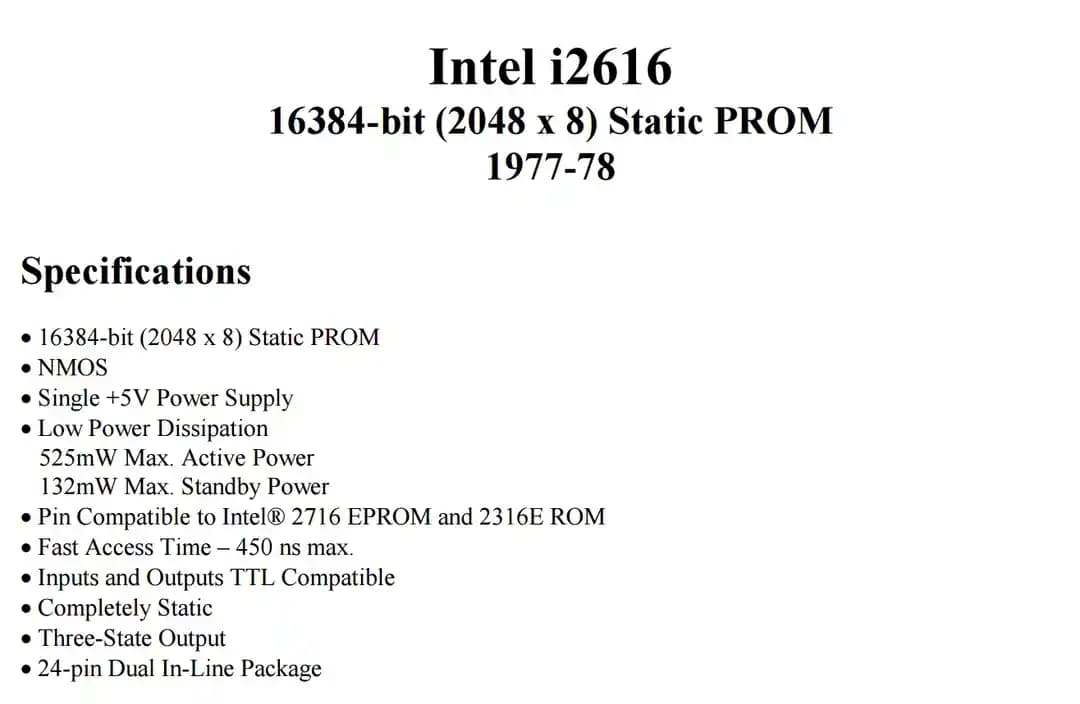 Intel D2616 ve I2616 EPROM ile Mask ROM Arasındaki Temel Farklar ve UV Silme Süreci