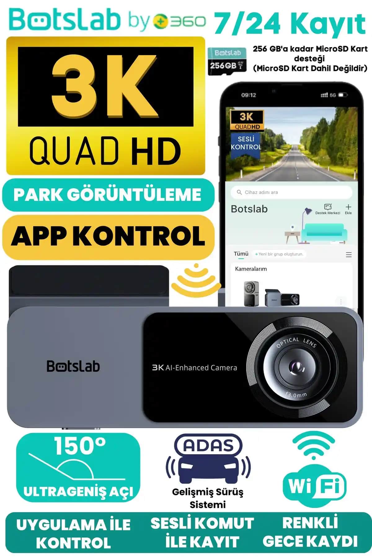 +360 Botslab Hk50 ve Wevolt Mb-300 Araç Kamerası Karşılaştırması