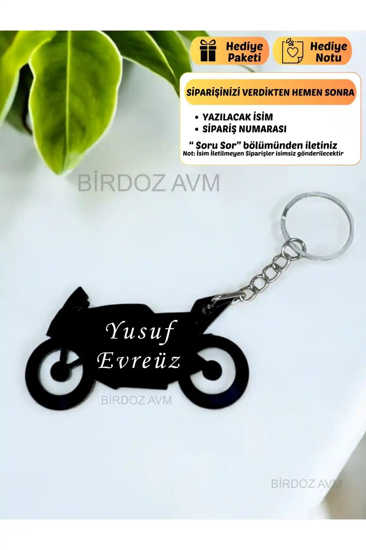 Birdoz AVM Kişiye Özel Motor Tasarımlı Pleksi Anahtarlık Hediye Seçenekleri