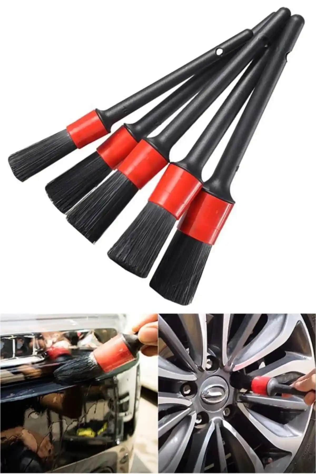 Dempower 5'li Araç Fırça Seti: İç ve Dış Temizlik İçin Pratik ve Etkili Çözüm