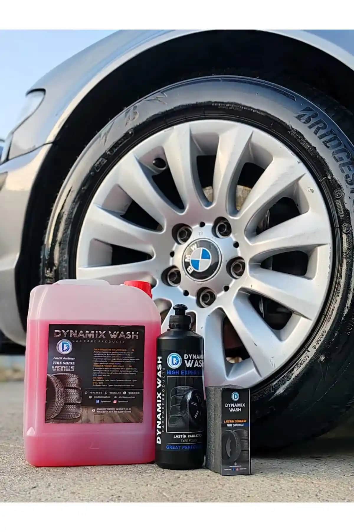 Dynamix Wash 3'lü Konsantre Lastik Parlatıcı: Uzun Süreli Parlaklık ve Koruma Sunar