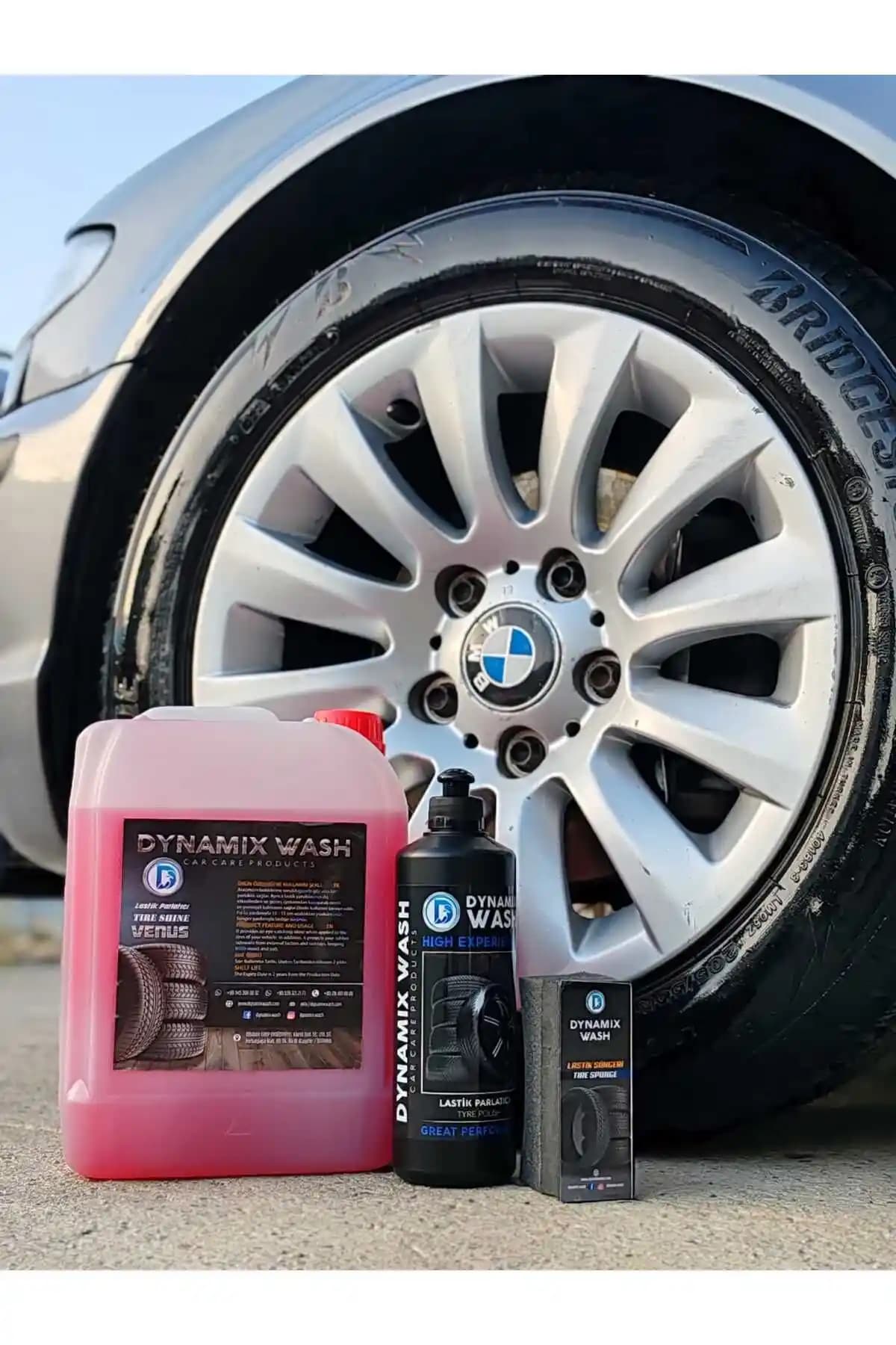 Dynamix Wash 3'lü Konsantre Lastik Parlatıcı: Uzun Süreli Parlaklık ve Koruma Sunar