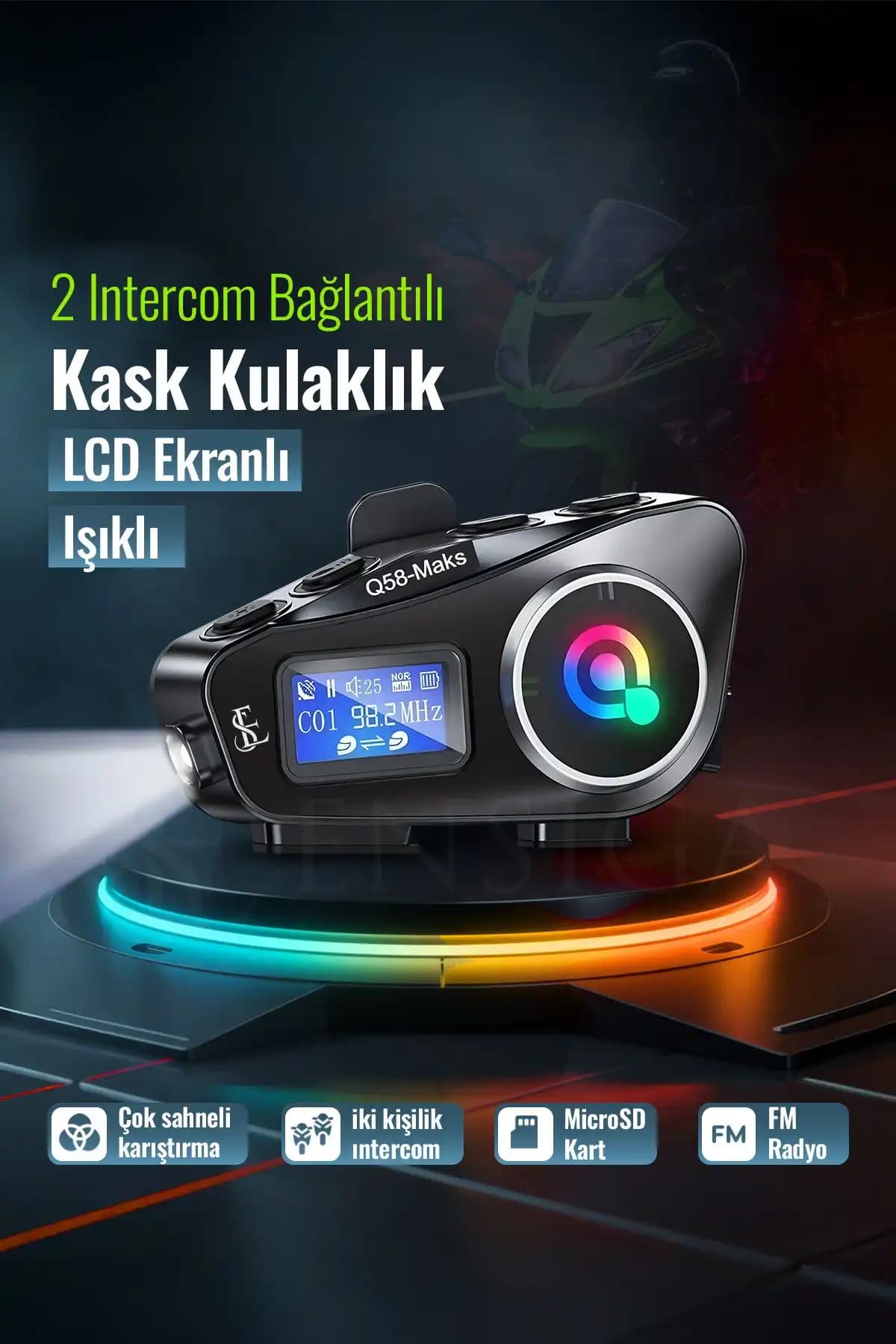 EN SİGA 2 Motorcu Kask Kulaklığı: Su Geçirmez, Bağlantılı ve Müzik Özellikli