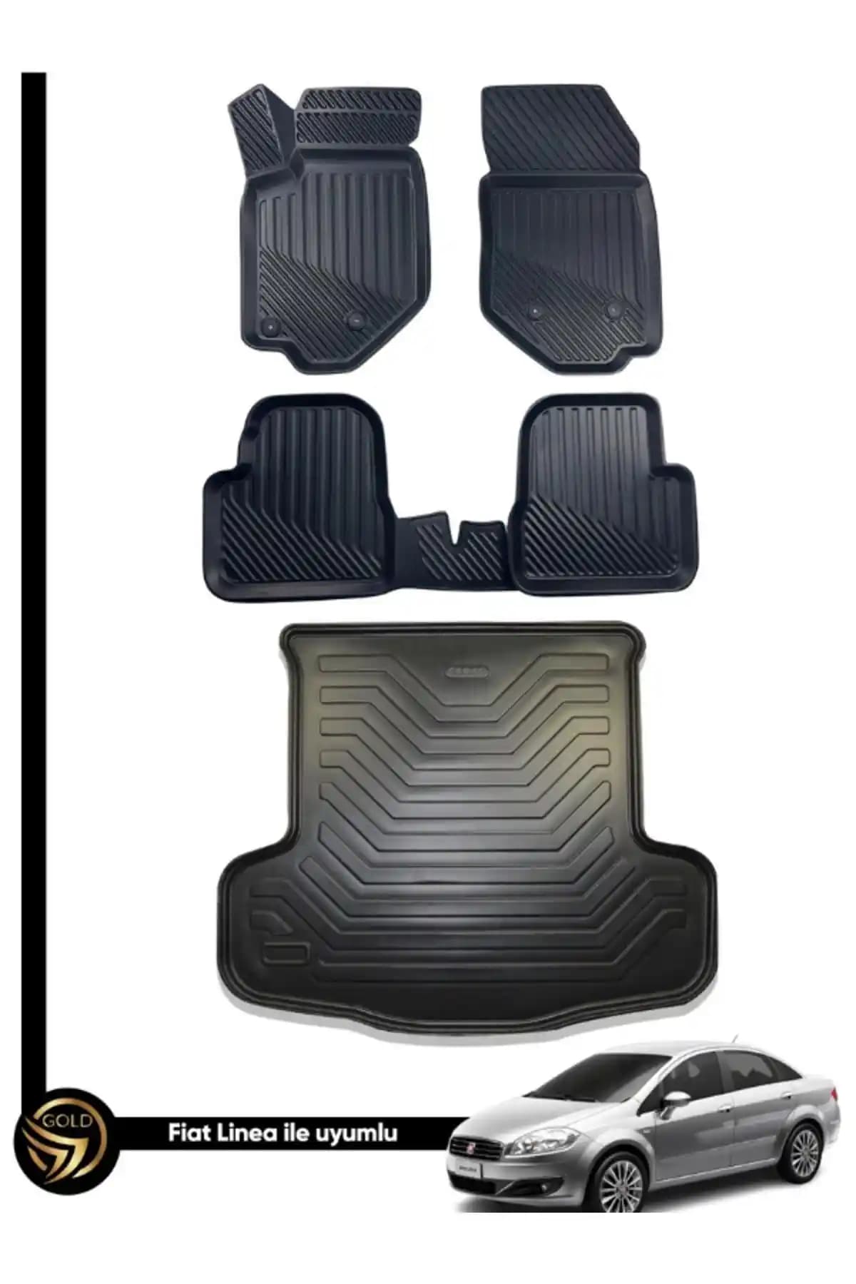 Fiat Linea 3D Havuzlu Paspas ve Bagaj Havuzu Seti ile Aracınızı Koruyun