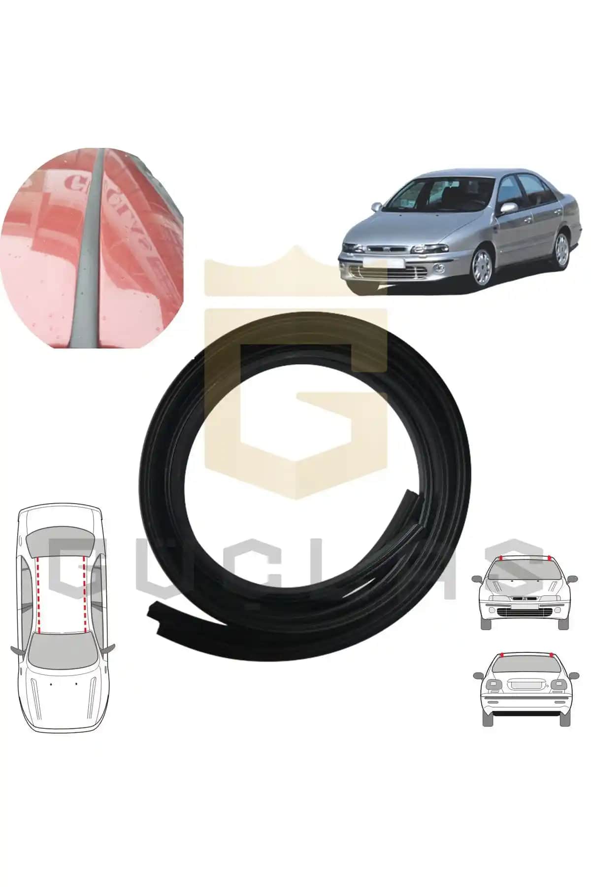 Güçlas Fiat Brava ve Brava Uyumlu Modern Tavan Çıtası Güçlü ve Estetik Tasarım