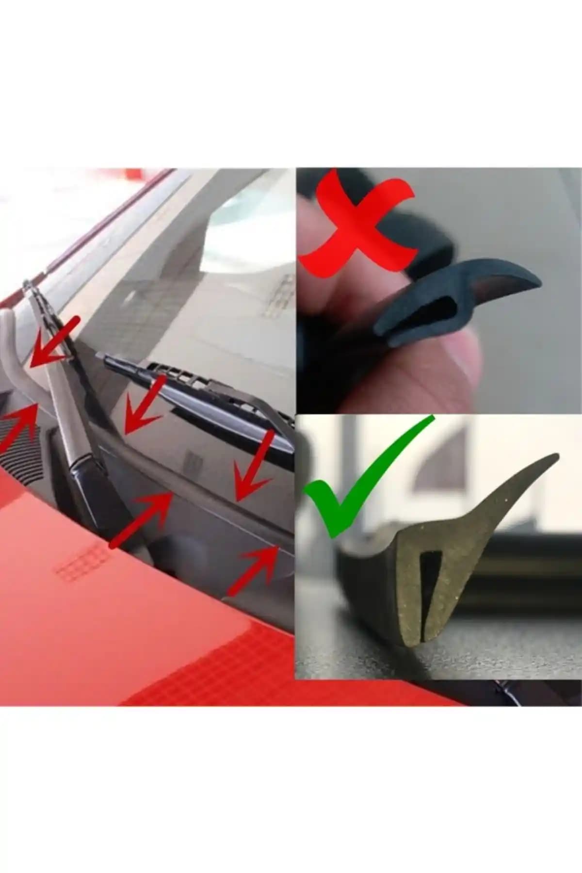 Güçlas Ön Cam Dış Panel Bantlı Mühür Fitili ile Su ve Toz Sızdırmazlığı Sağlama