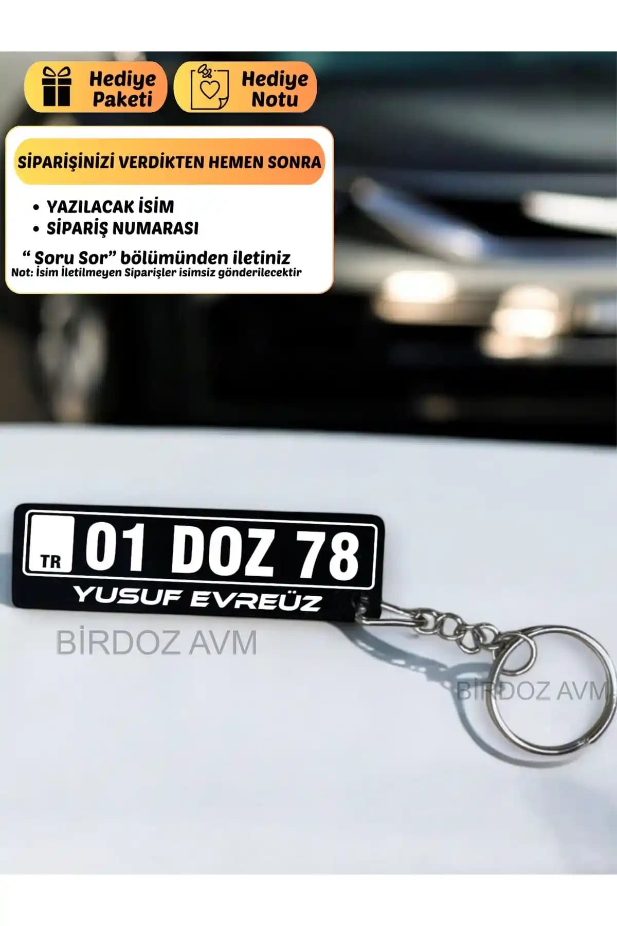 Kişiye Özel Siyah Pleksi Anahtarlık: Şık ve Dayanıklı Hediye Seçeneği