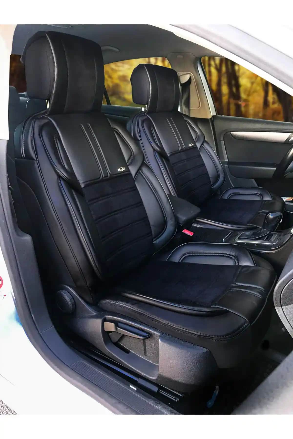 KONFORUM Oto Koltuk Kılıfı VIP Deri ve Kumaş Seti Uzun Ömürlü ve Estetik Tasarım