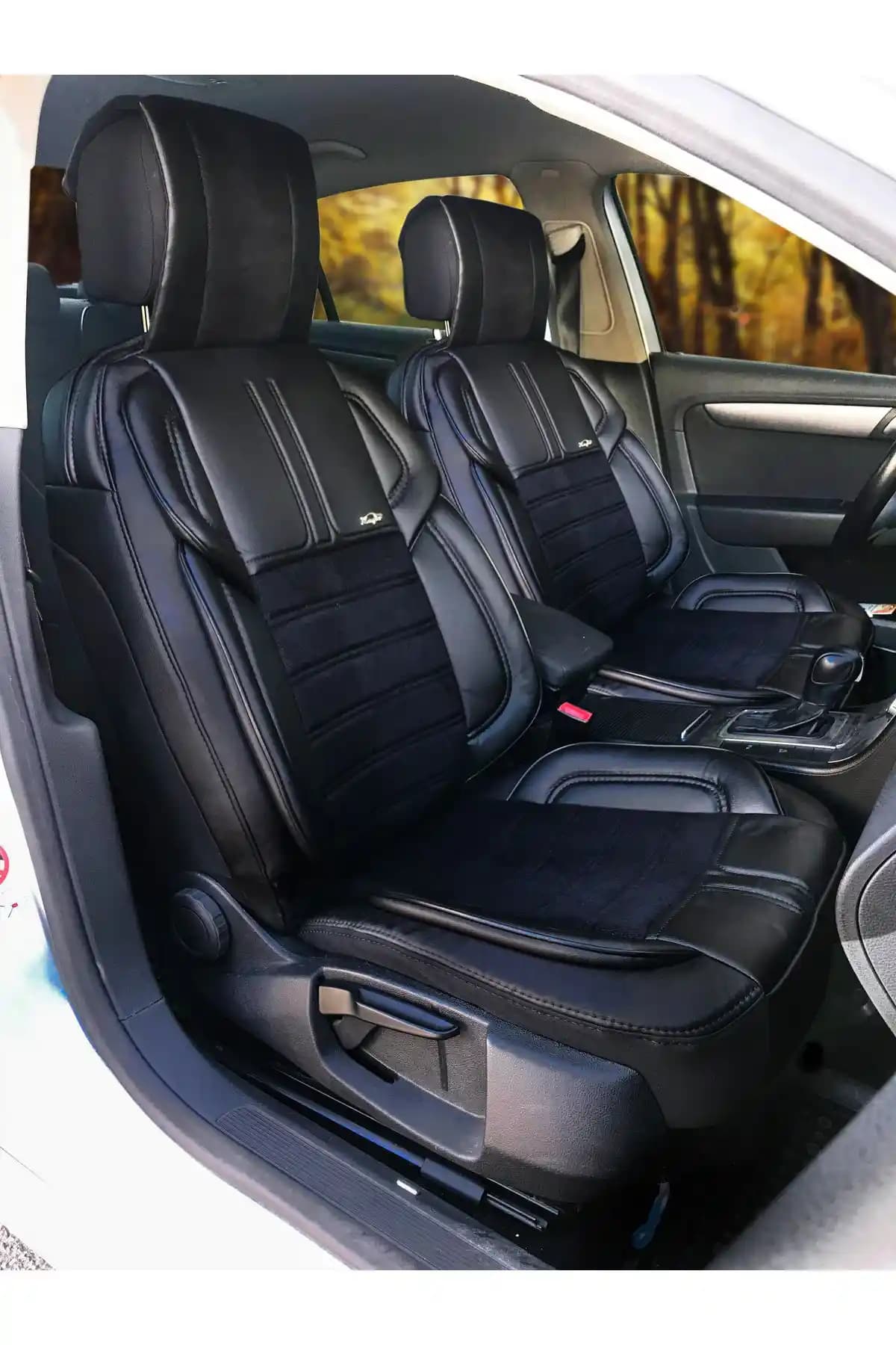 KONFORUM Oto Koltuk Kılıfı VIP Deri ve Kumaş Seti Uzun Ömürlü ve Estetik Tasarım