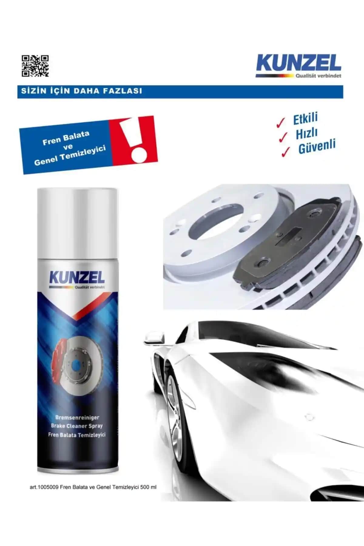 KUNZEL Fren Balata ve Genel Temizleyici Ürün Özellikleri ve Kullanım Rehberi