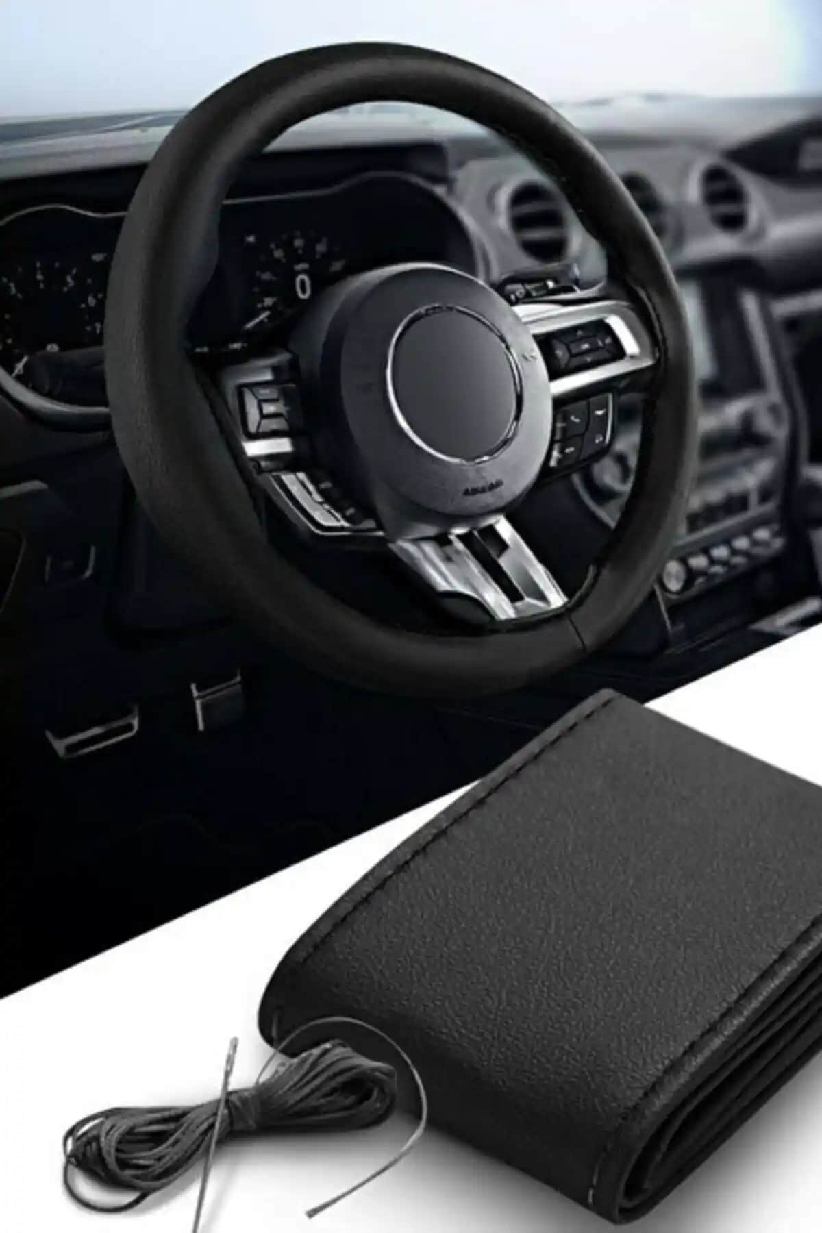MeyZone Siyah Deri Direksiyon Kılıfı: Şıklık ve Konfor Sağlayan Modern Araç Aksesuarı