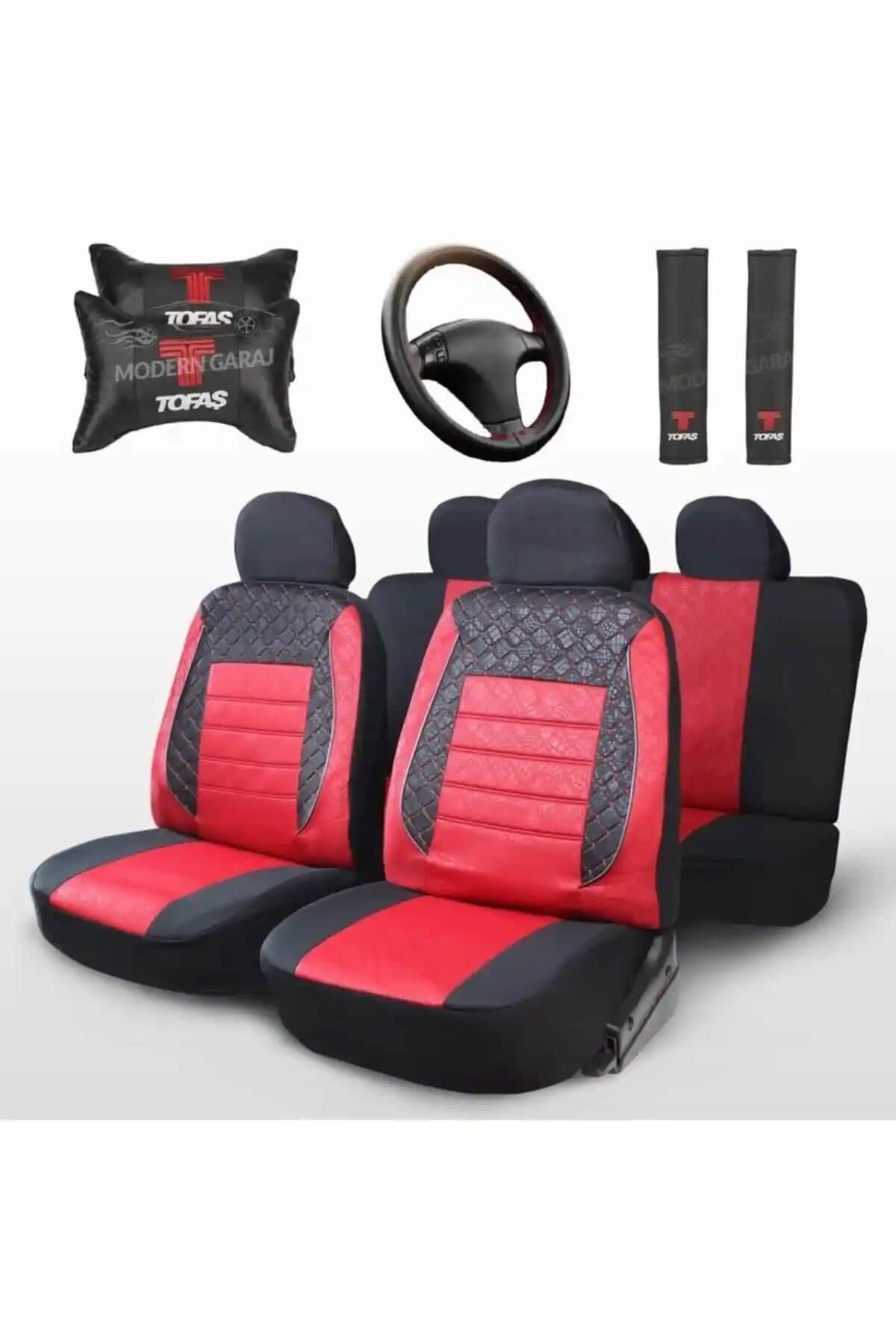 Modern Garaj Tofaş Logolu Oto Koltuk Kılıfı Seti: Dayanıklı ve Estetik İç Tasarım Çözümü