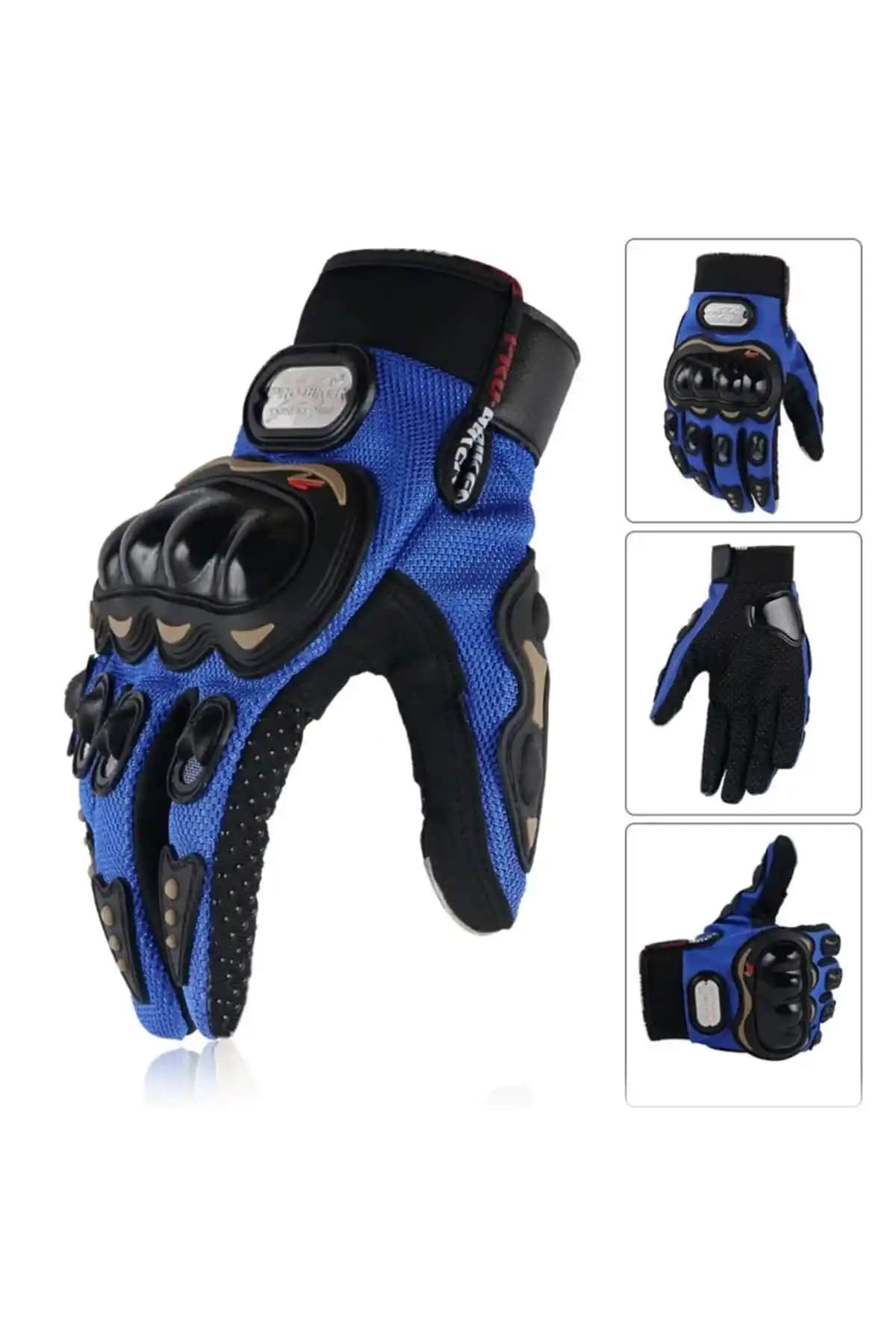 Motiva Yazlık Mavi Motosiklet Eldiveni: Üç Mevsim Koruma ve Şıklık Sunar