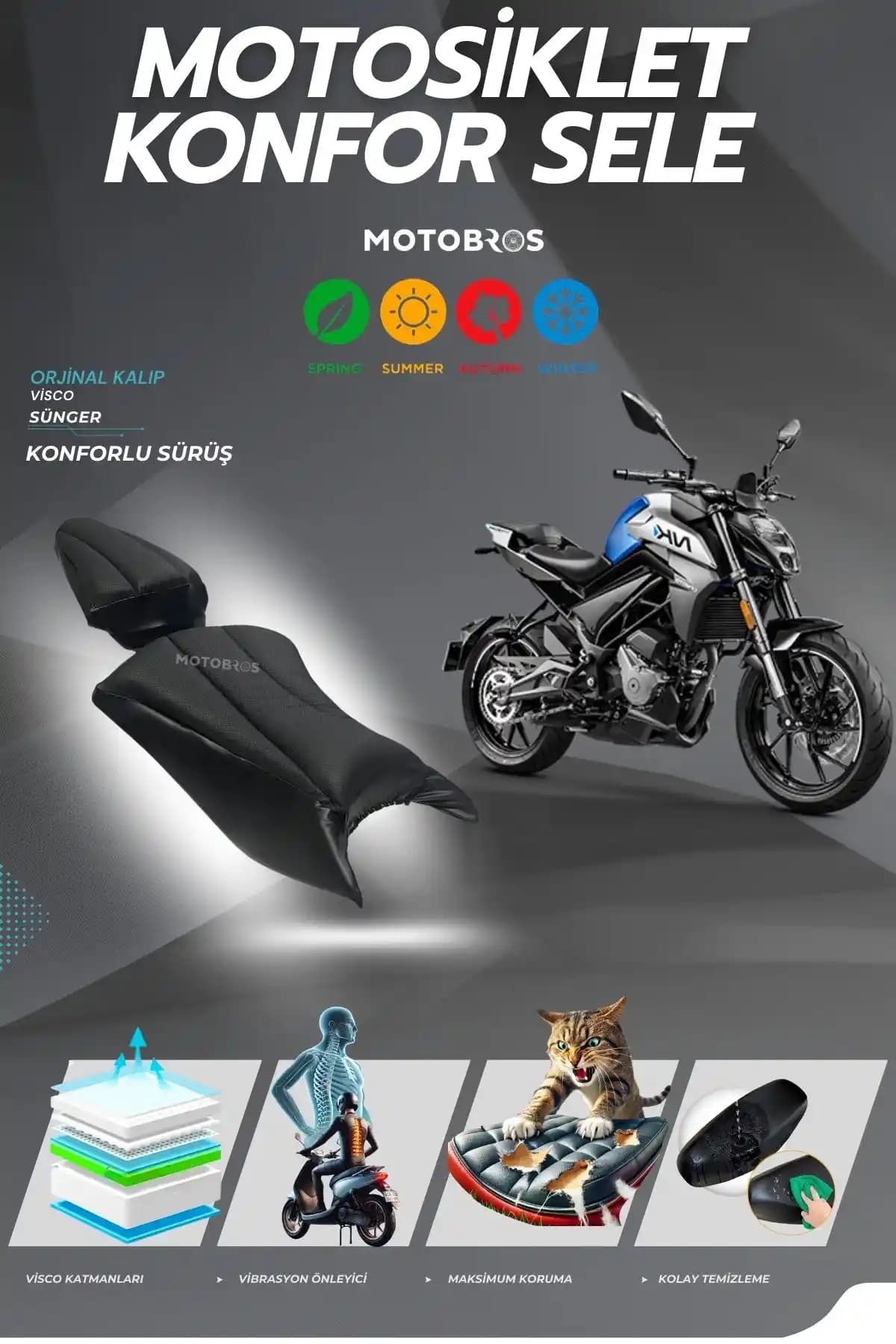Motobros CFMoto NK 250 Konfor Sele Kılıfı ile Motosikletinizde Konfor ve Estetik Artışı