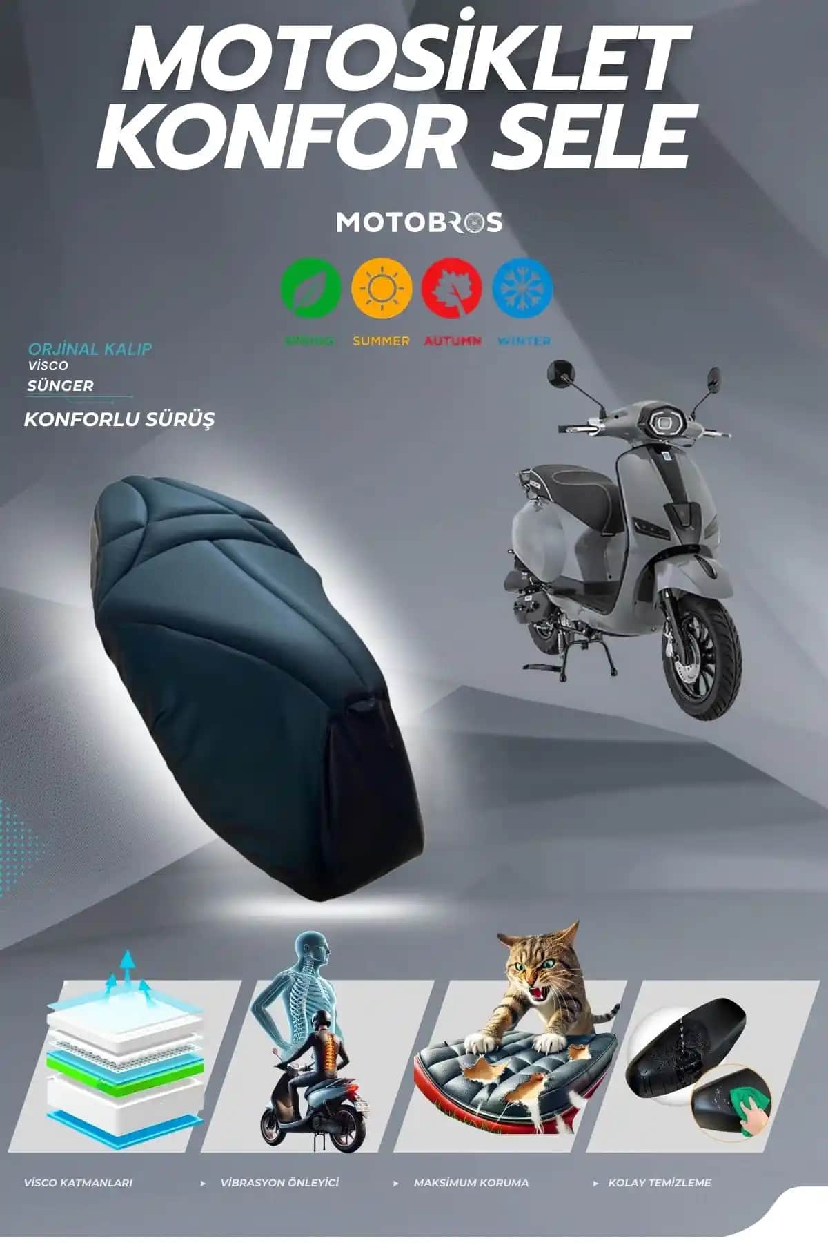 Motobros Mondial 50 Wing ve Hava Destekli Deri Sele Karşılaştırması