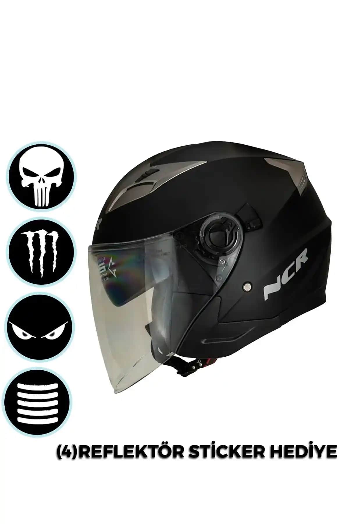 NCR Jet Çenesiz Kask Güvenlik ve Konfor Sunan Modern Açık Kask Modeli