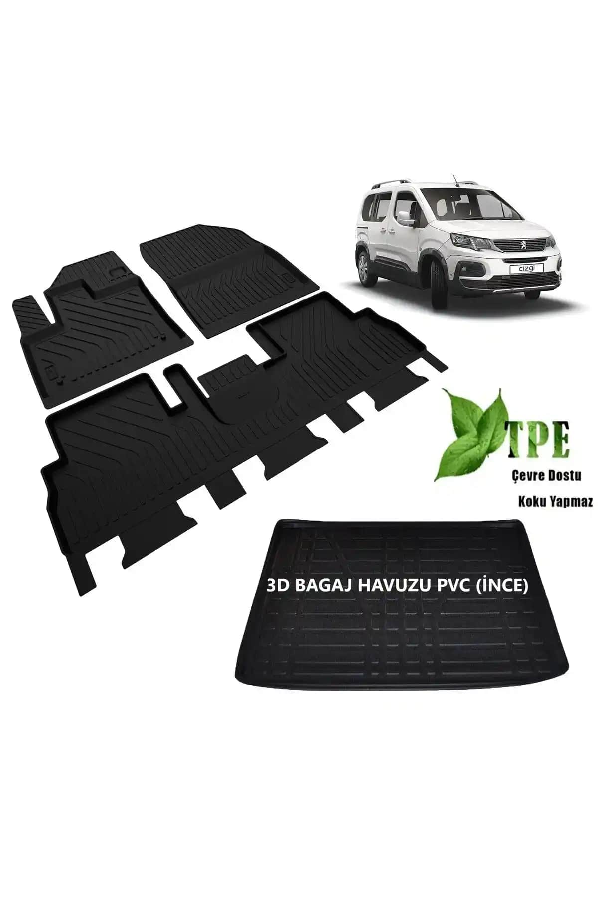 Peugeot Rifter İç ve Bagaj Koruma Seti: Dayanıklı ve Estetik Çözüm