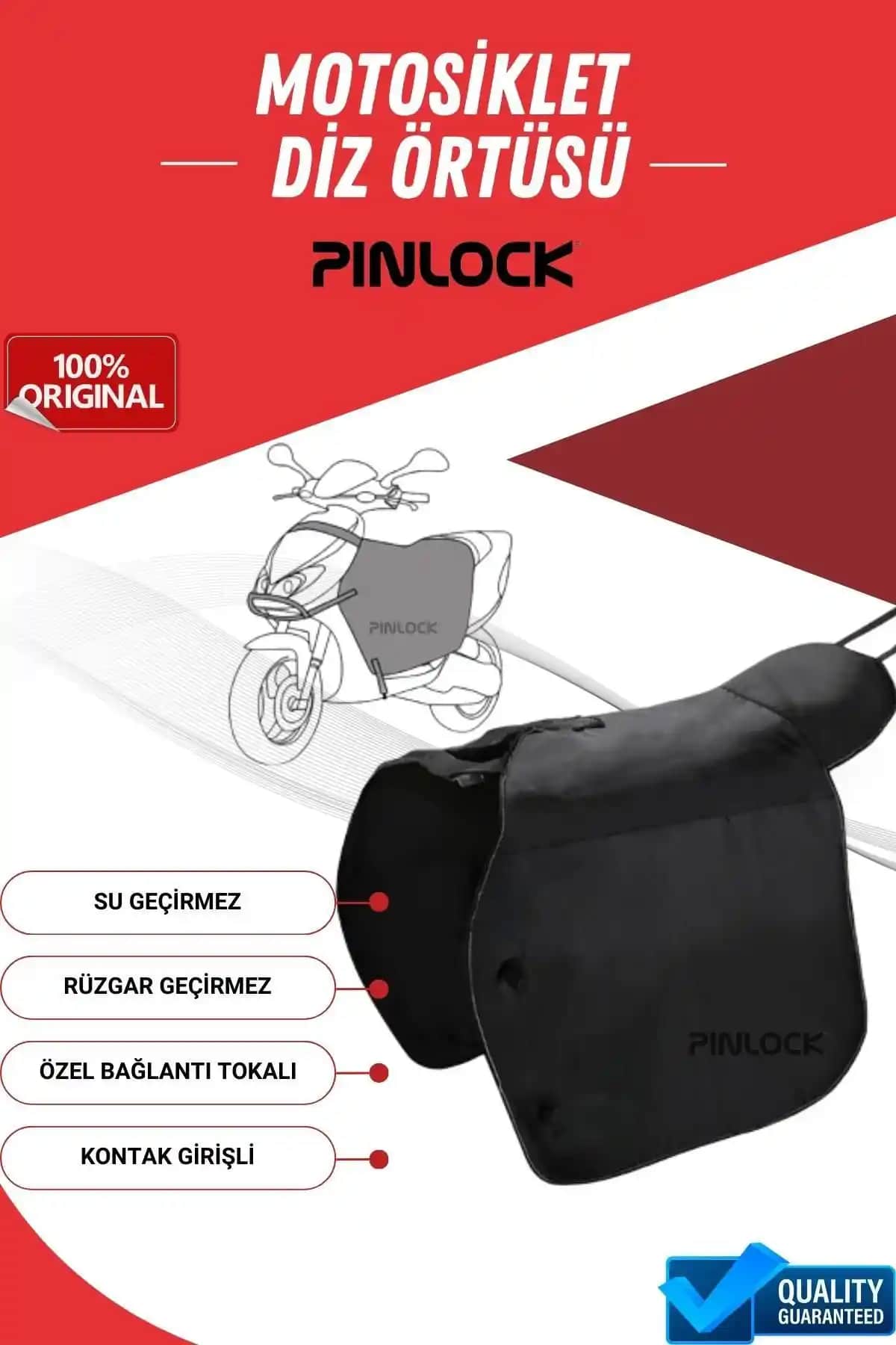 Pinlock Su Geçirmez Scooter Diz Örtüsü: Dayanıklı ve Konforlu Koruma Çözümü