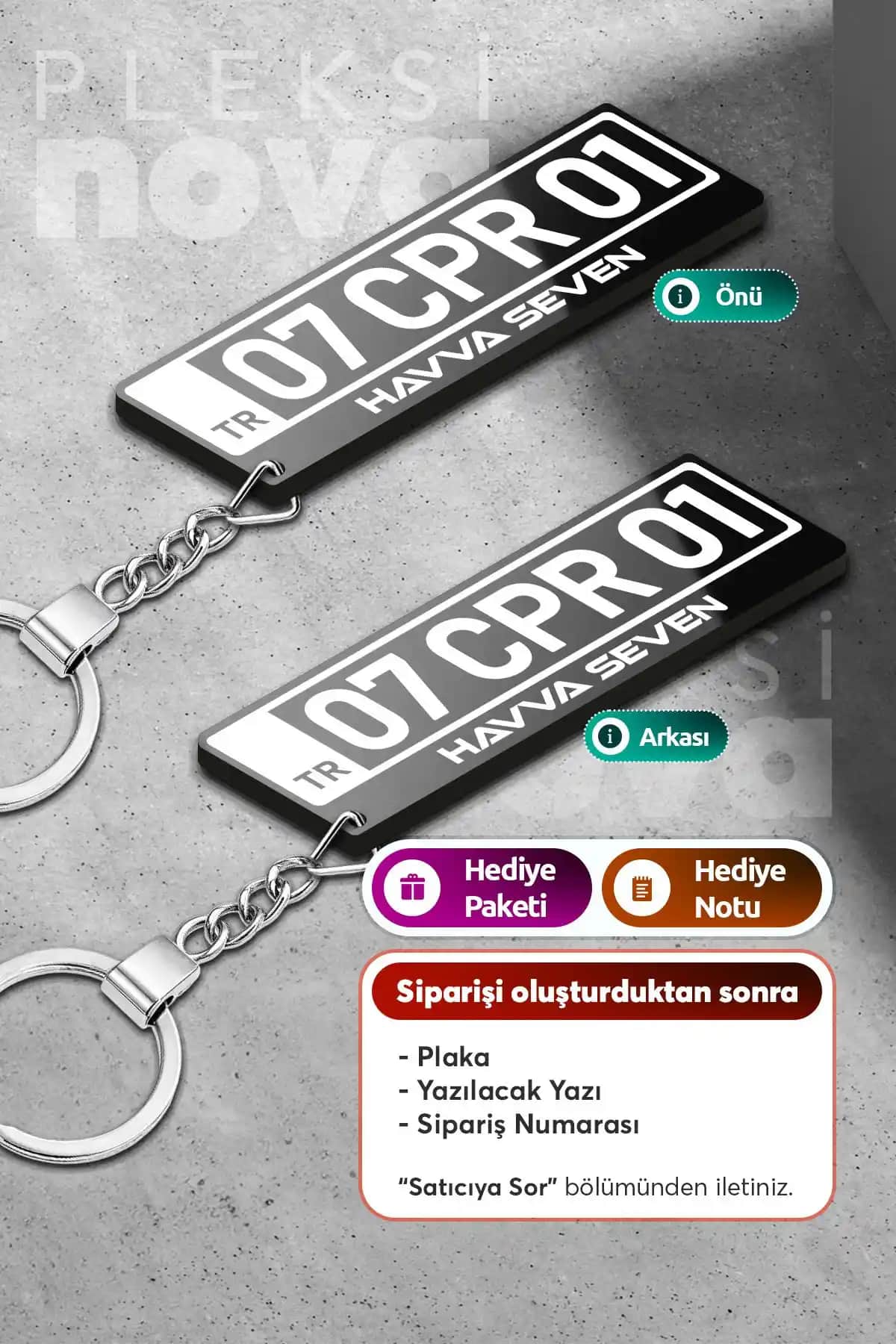 Pleksinova Kişiye Özel İsimli Anahtarlık: Şık ve Dayanıklı Tasarım