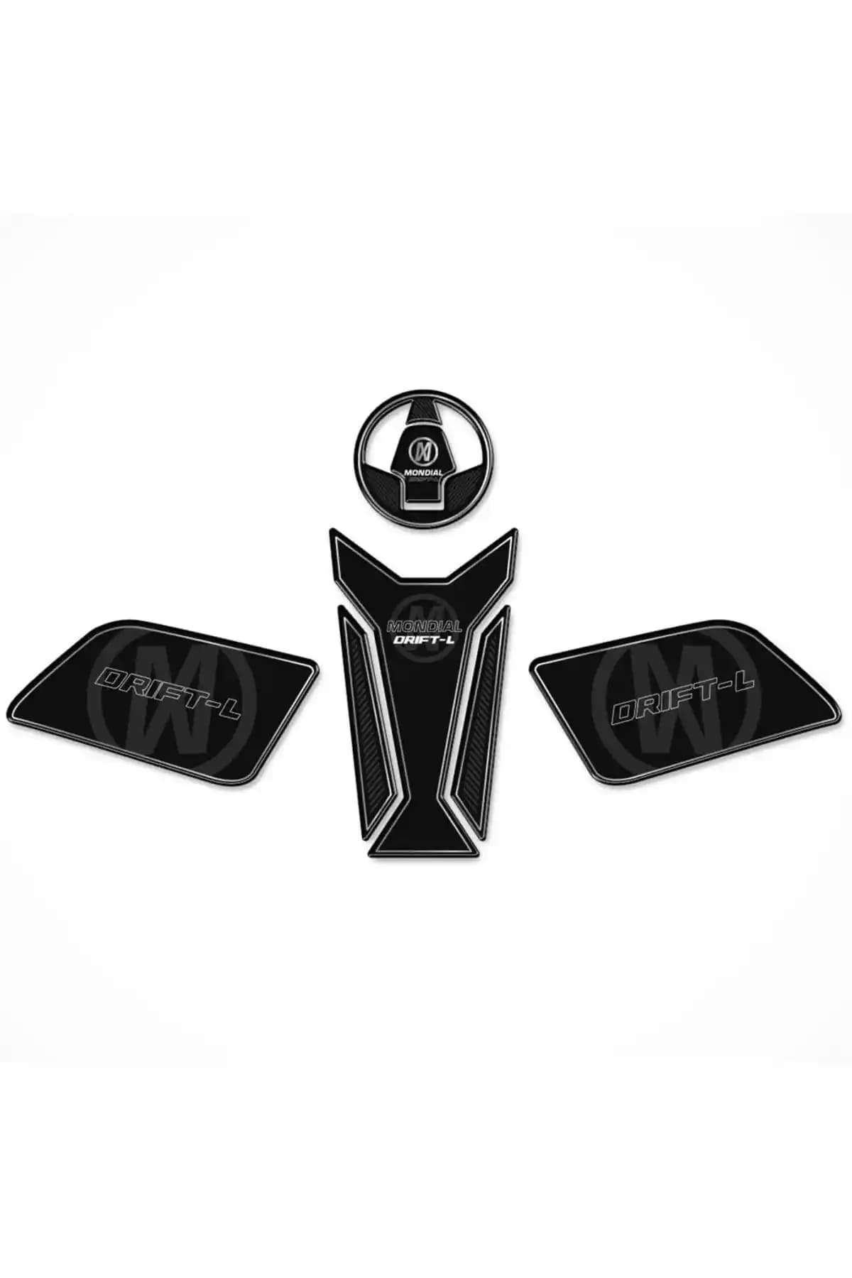 Redline Grafik Mondial Drift L Tank Pad Set Siyah-Gümüş Otomobil Koruma ve Tasarım Çözümü