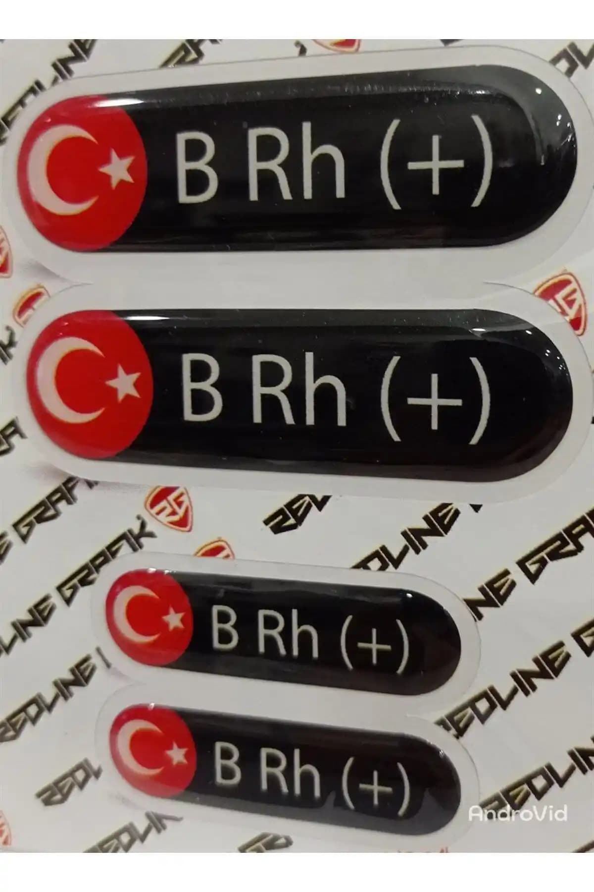 Redline Grafik Siyah Damla Kan Grubu Sticker Sağlık Güvenlik İçin Pratik ve Dayanıklı Çözüm