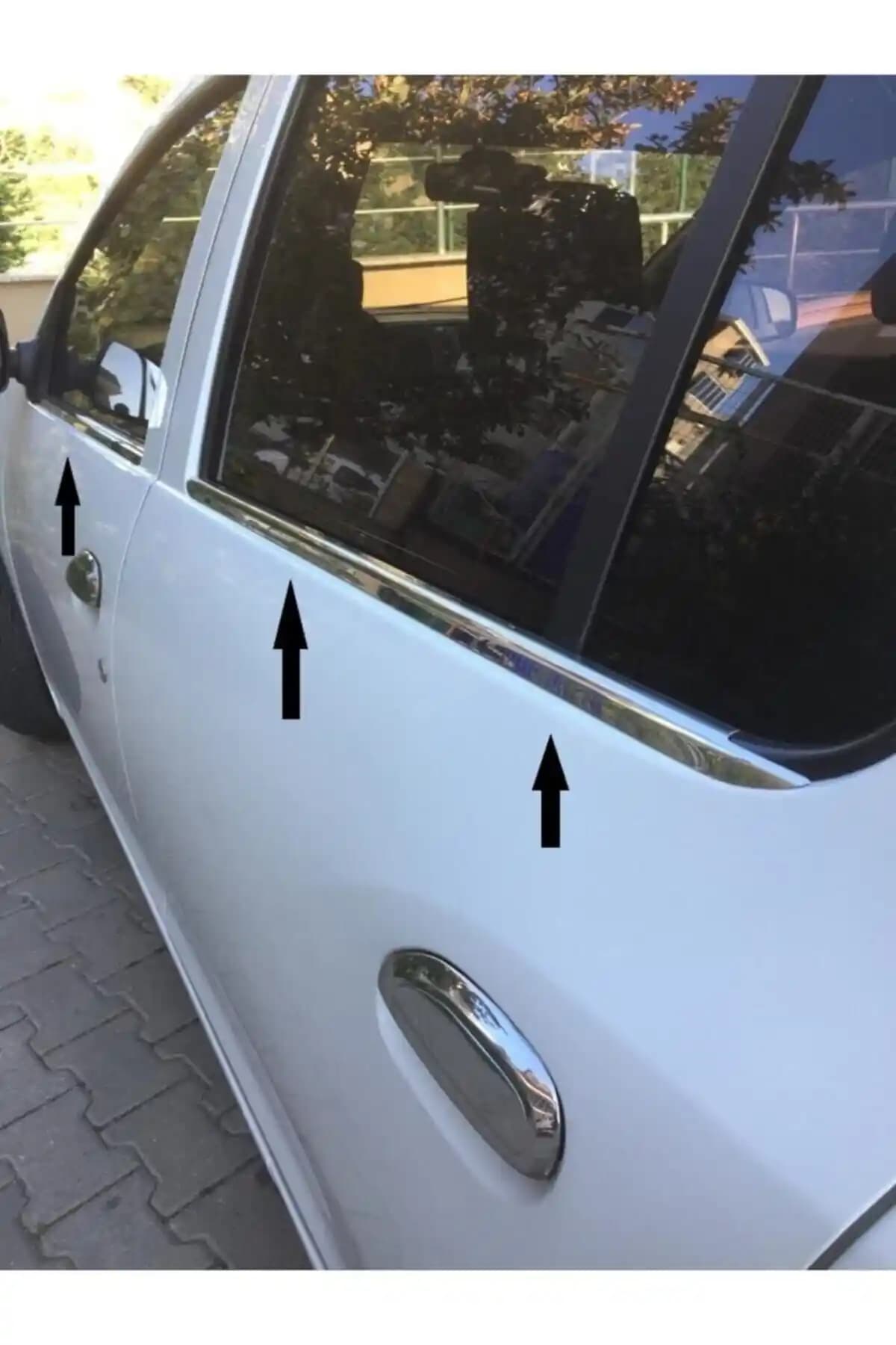 Renault Symbol için Krom Cam Çıtası ve Yarasa Ayna Kapağı Karşılaştırması