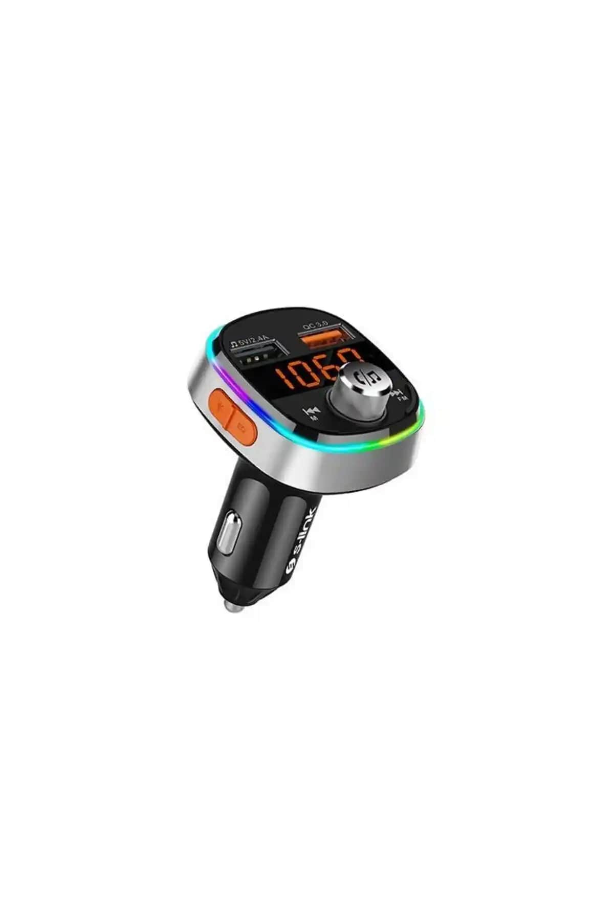 S-Link SL-BT235 Rainbow Bluetooth FM Transmitter: Yüksek Kaliteli Araç İçin Çok Fonksiyonlu Cihaz