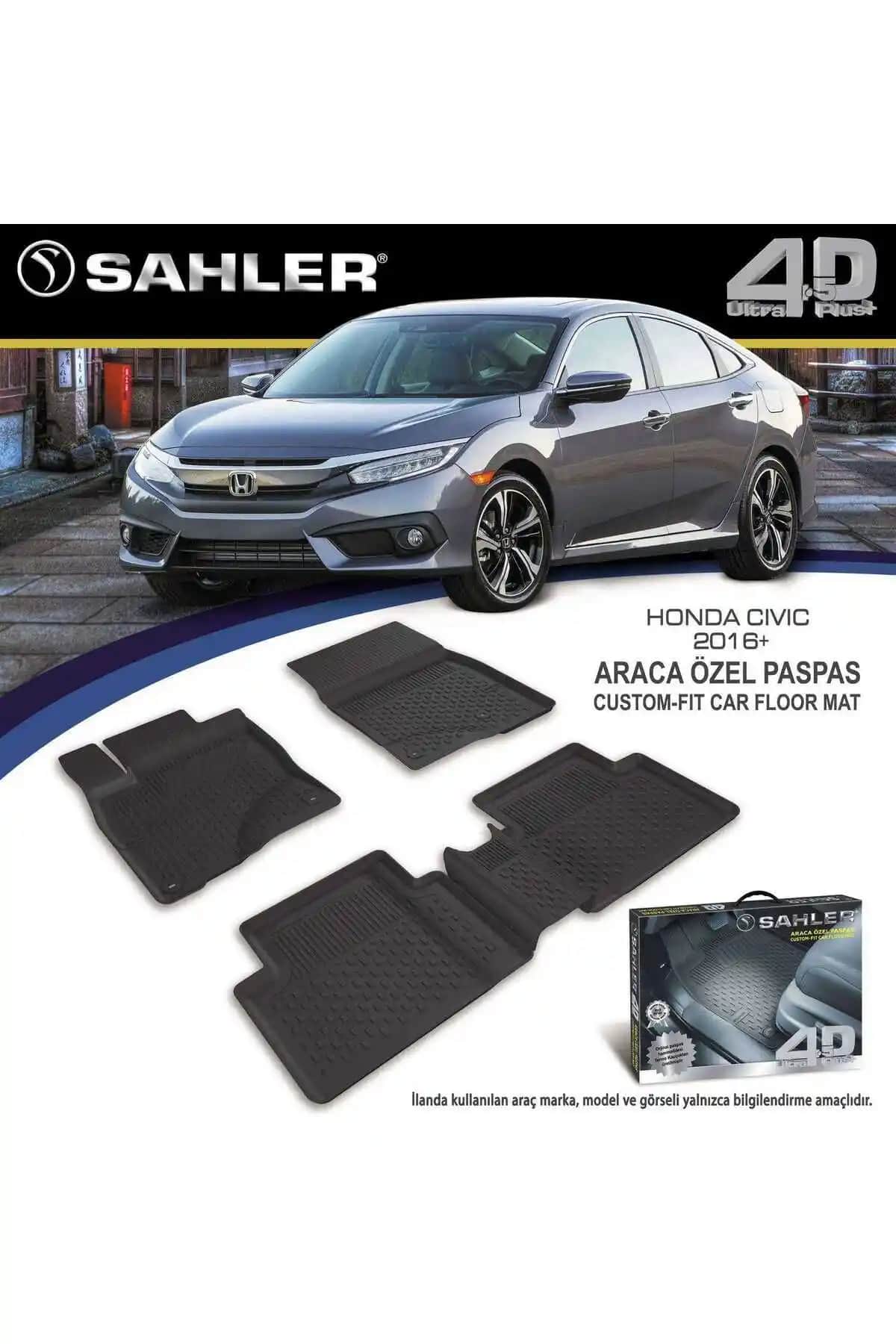Sahler Honda Civic FC5 için Havuzlu Paspas: Dayanıklı ve Estetik Araç İçin Uygun Çözüm