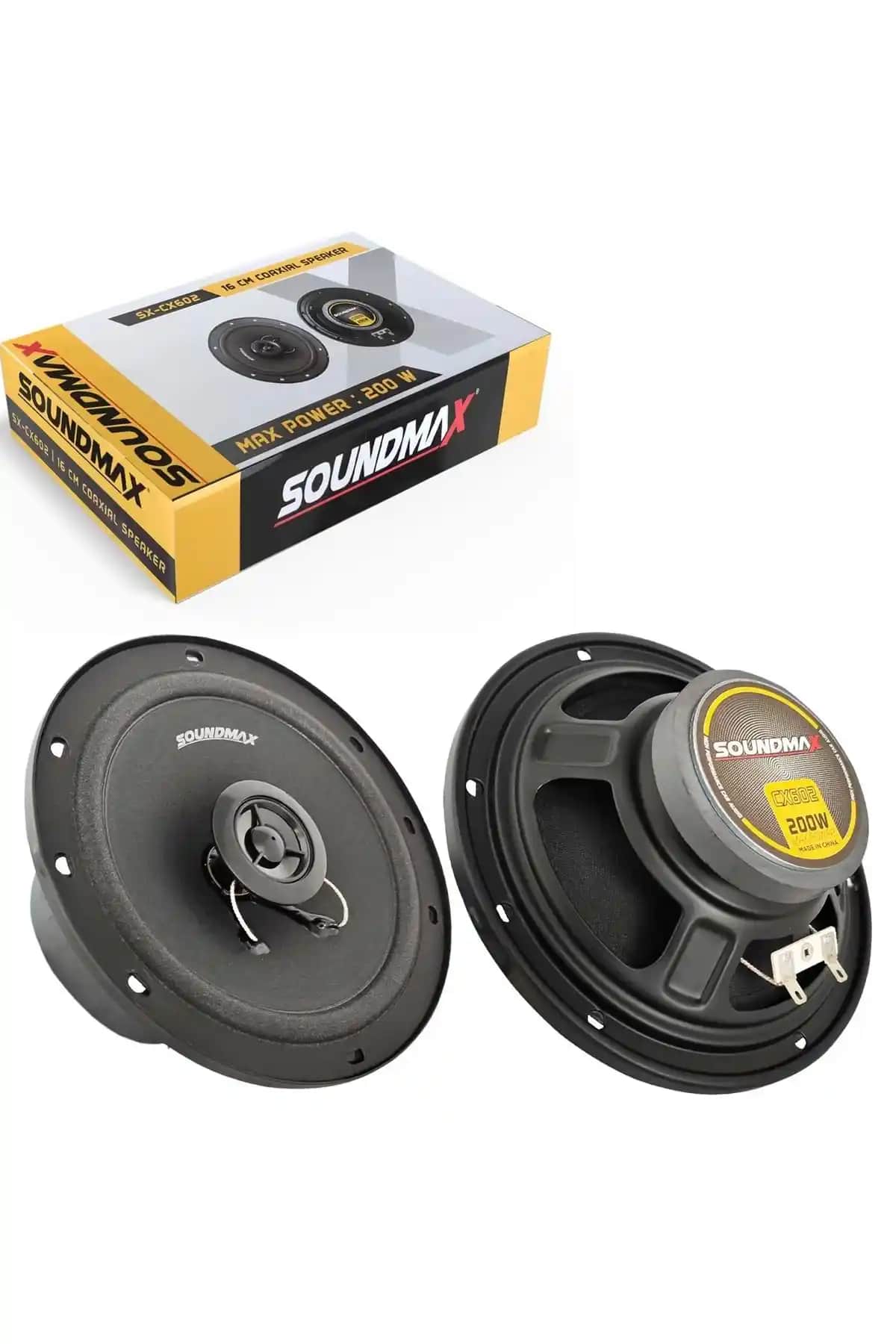 Soundmax SX-CX620 Oto ve Ev İçin Güçlü ve Temiz Ses Kalitesi Sunan Hoparlörler