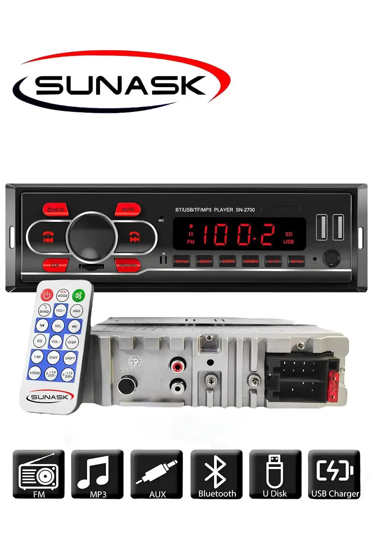 Sunask Sn-2700 ve Sunask Sn-306bt Otomobil Teyp Karşılaştırması ve Özellikleri