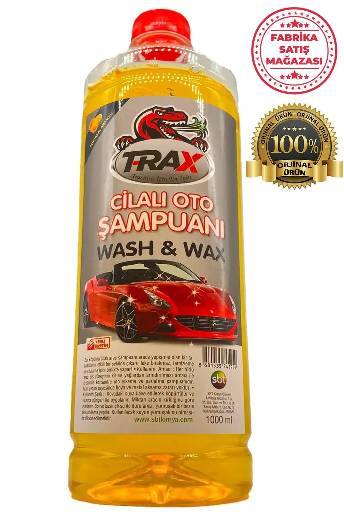 T-RAX Oto Şampuanı ve Parlatıcı: Yüksek Performanslı Araç Temizlik ve Parlaklık Çözümü