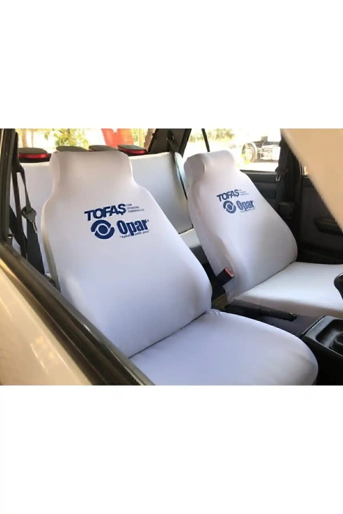 Tofaş ve Fiat Araçlar İçin Beyaz Penye Koltuk Kılıfı Seti Gelişmiş Koruma ve Estetik