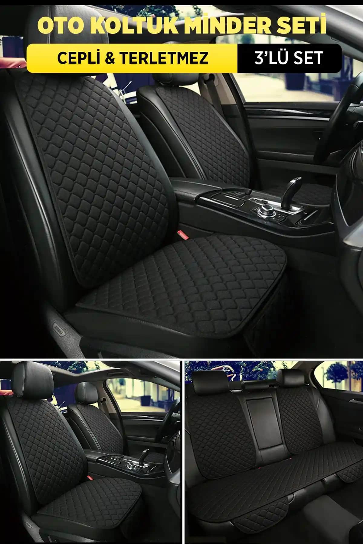 Torpedo Tay Tüyü Cepli ve Terletmez Sırtlı Oto Koltuk Minder Seti: Konfor ve Şıklık Artırıcı Tasarım