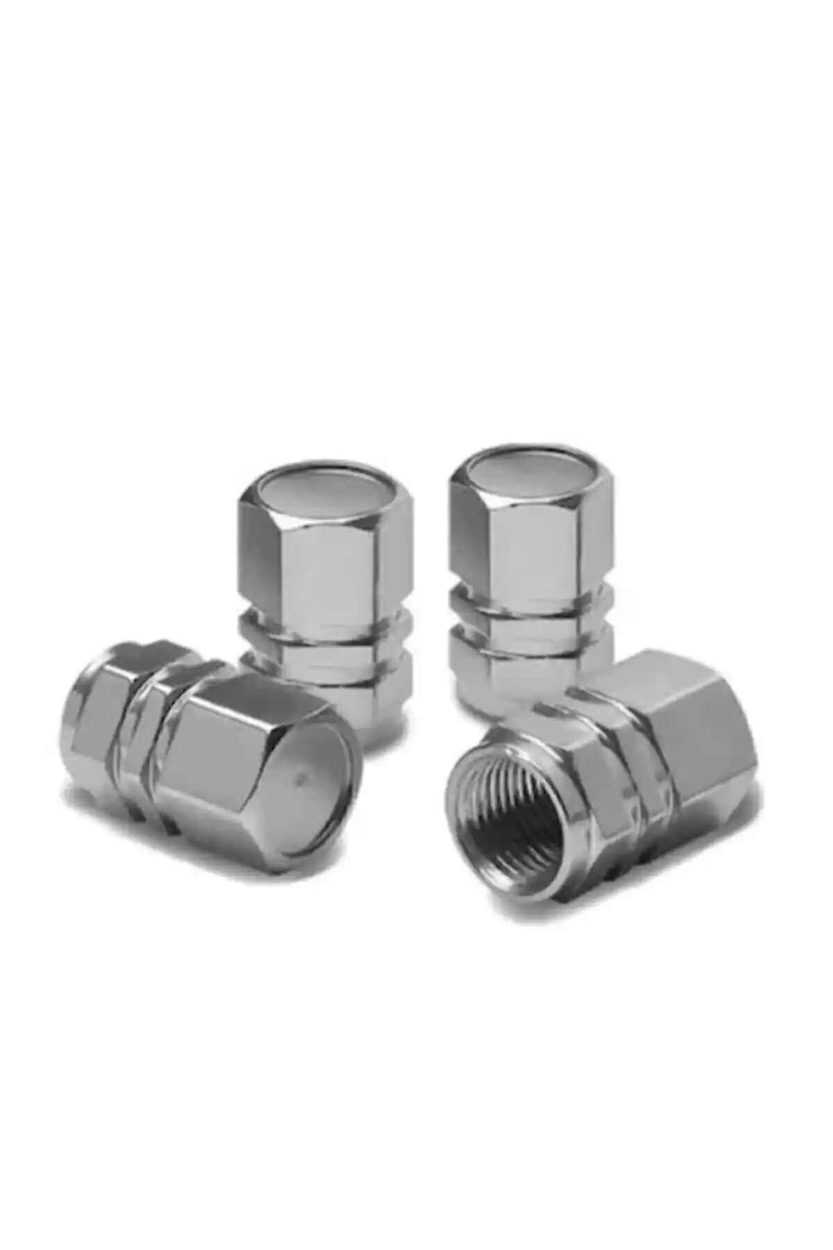 TRENDLIFEOTO Gümüş Krom Metal Sibop Kapağı Seti Otomobil Uyumu ve Dayanıklılık Sağlar