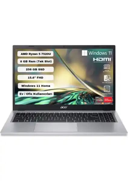 Acer Aspire 3 A315-24P: Günlük Kullanım İçin Güçlü ve Taşınabilir Dizüstü Bilgisayar