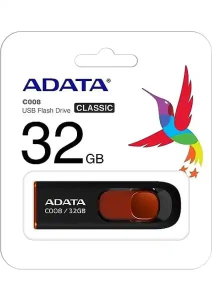 ADATA C008 32GB USB Bellek: Şık ve Dayanıklı Taşınabilir Depolama Çözümü