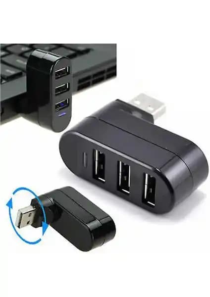 Afzelia 3 Port 180 Derece Dönebilen USB Hub Çoğaltıcı ile Çalışma Alanınızı Geliştirin