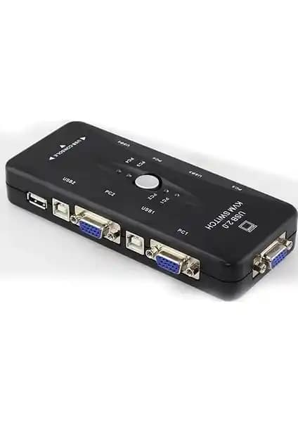 Alfais 4210 4 Port USB KVM Switch Çoklayıcı ile Çoklu Sistem Yönetimini Kolaylaştırın