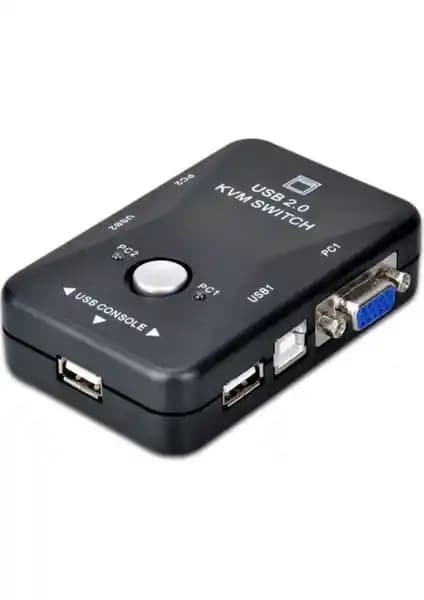 Alfais 4509 2 Port USB To KVM Switch ile Çoklu Bilgisayar Kontrolü ve Verimlilik Artışı