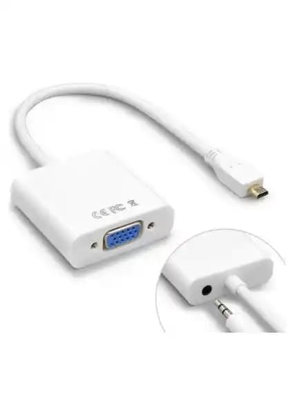 Alfais 4549 Micro HDMI to VGA Adaptörü ile Yüksek Kalite ve Güvenilir Bağlantı Sağlama