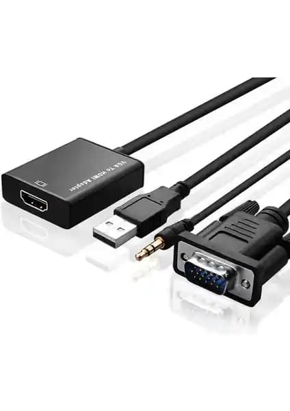 Alfais 4674 VGA'dan HDMI'ya Dönüştürücü Adaptör: Yüksek Kaliteli Görüntü ve Ses Aktarımı